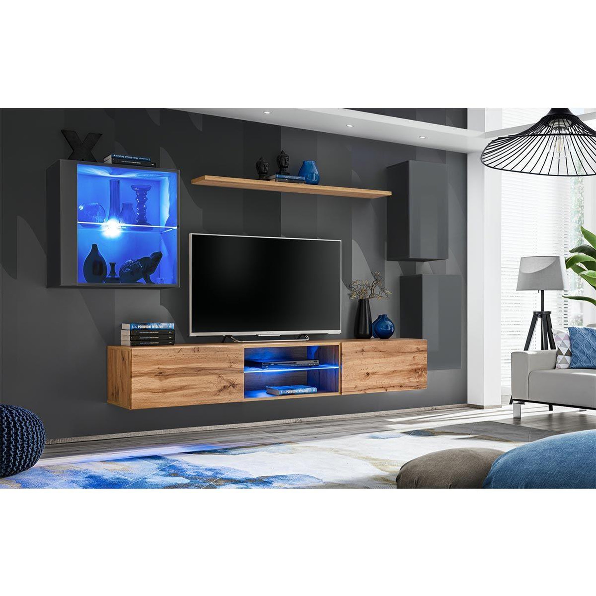 Voir la diapositive 2 : Paris Prix Ensemble meuble tv  switch xxiii  250cm gris & naturel