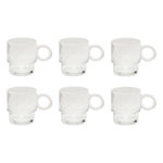 SECRET DE GOURMET Lot de 6 Mugs en Verre  Lorène  30cl Transparent
