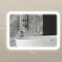 Voir la diapositive 3 : HOMCOM Miroir lumineux LED salle de bain 50 x 70 cm bluetooth interrupteur tactile lumière réglable 3 couleurs fonction anti-buée et mémoire