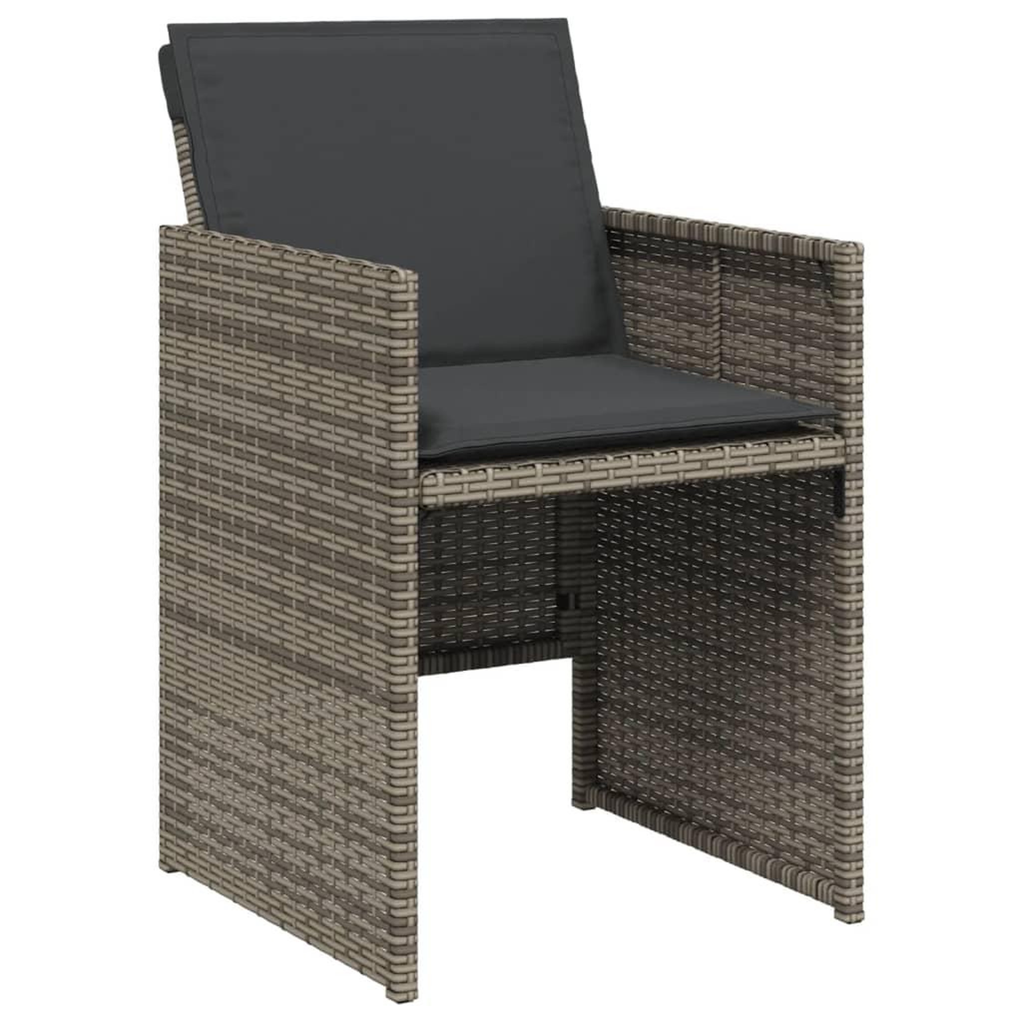 Voir la diapositive 4 : VIDAXL Ensemble a manger de jardin 17 pcs et coussins resine tressee