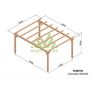 Voir la diapositive 2 : JARDIDECO Pergola en bois lamellé-collé Grenoble 500 x 400 cm - Maderland