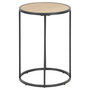 Voir la diapositive 3 : TOILINUX Table d'appoint ou bout de canapé rond en MDF et métal diam.40cm - Beige et Noir