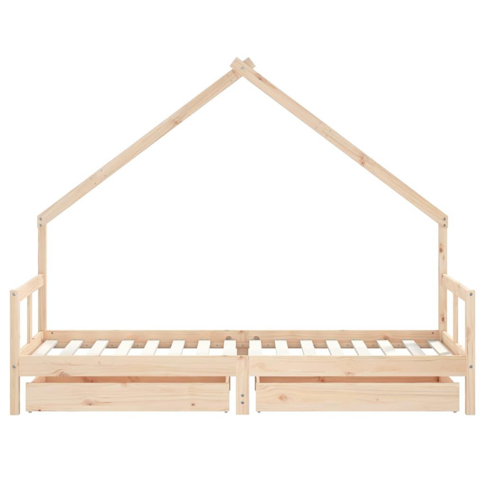 Voir la diapositive 5 : VIDAXL Cadre de lit pour enfants gris 80x200 cm bois de pin massif