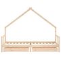 Voir la diapositive 5 : VIDAXL Cadre de lit pour enfants gris 80x200 cm bois de pin massif