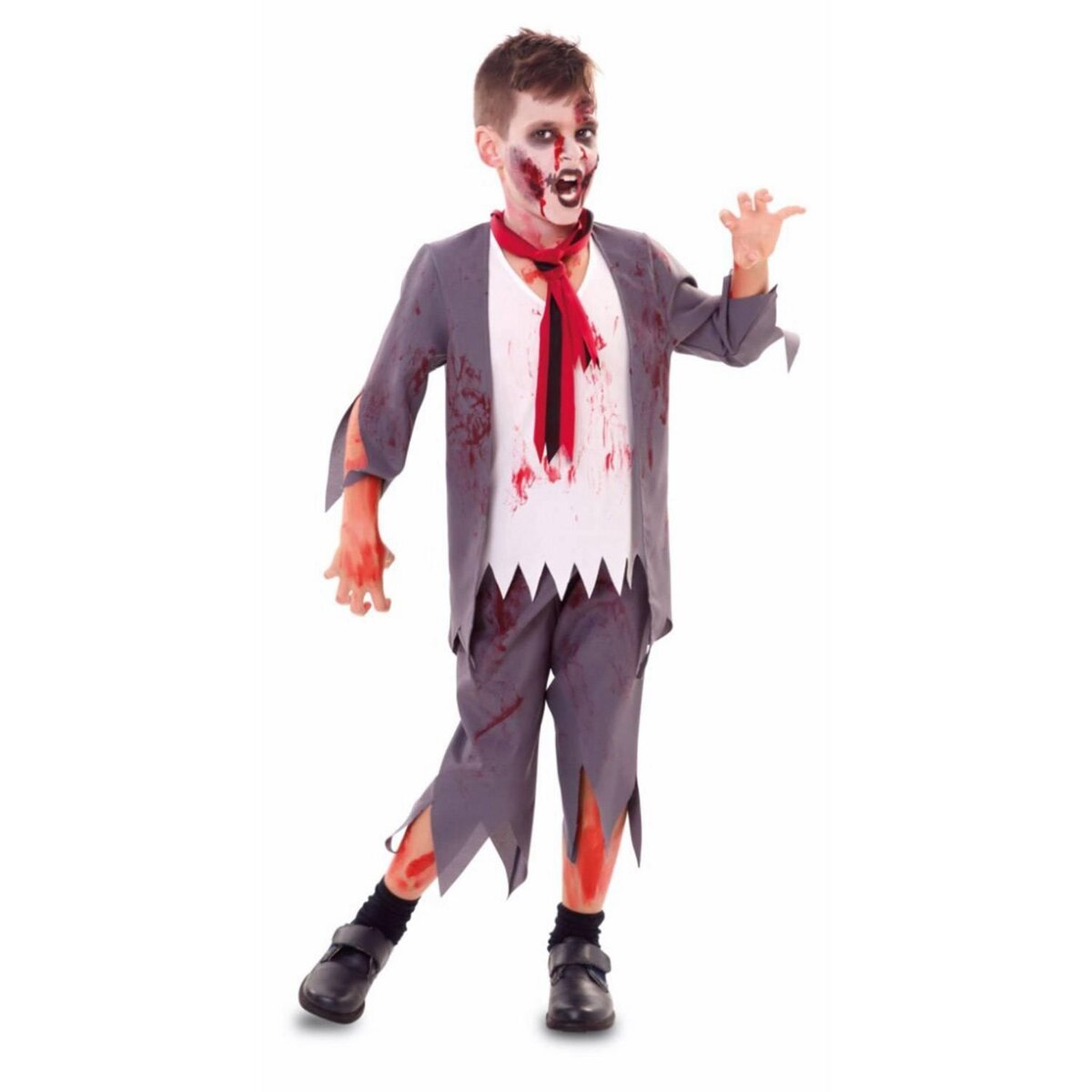 EURO CARNAVALES Déguisement Ecolier Zombie - Enfant - 7/9 ans (122 à 134 cm)