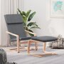 Voir la diapositive 1 : VIDAXL Chaise de relaxation avec repose-pied Gris fonce Tissu