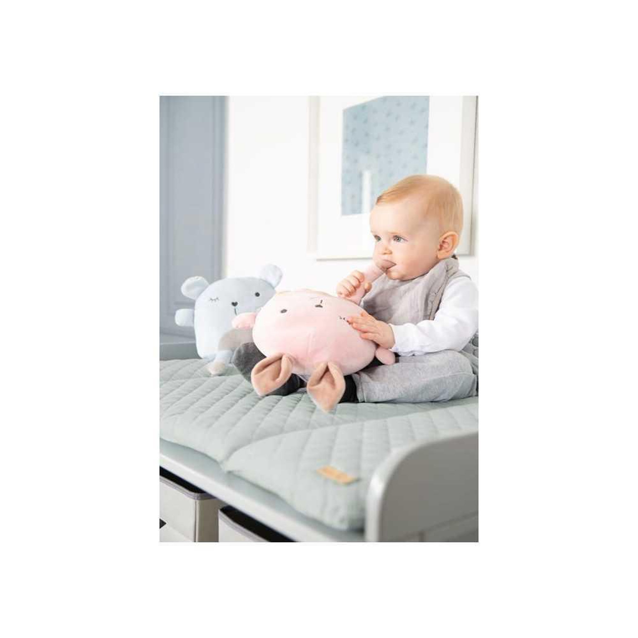 Voir la diapositive 5 : Roba Roba style lily tapis à langer rembourré vert givré avec motif lapin, 85 x 75 cm
