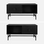 Voir la diapositive 5 : SWEEEK Table basse. Bazalt. un tioir. deux espaces de rangement. L 100 x l 59 x H 50.2cm
