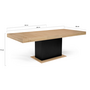 Voir la diapositive 5 : ID MARKET Table à manger extensible rectangle EDEN 6-10 personnes bois et noir 160-200 cm