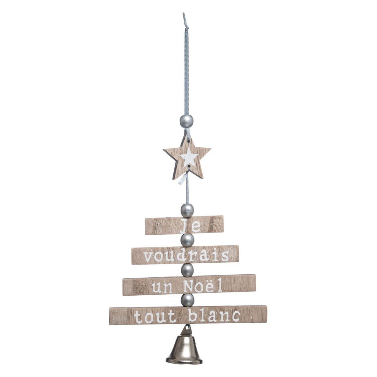 FEERIC LIGHT & CHRISTMAS Décoration sapin de Noël en bois articulé Sapin - Couleur naturel