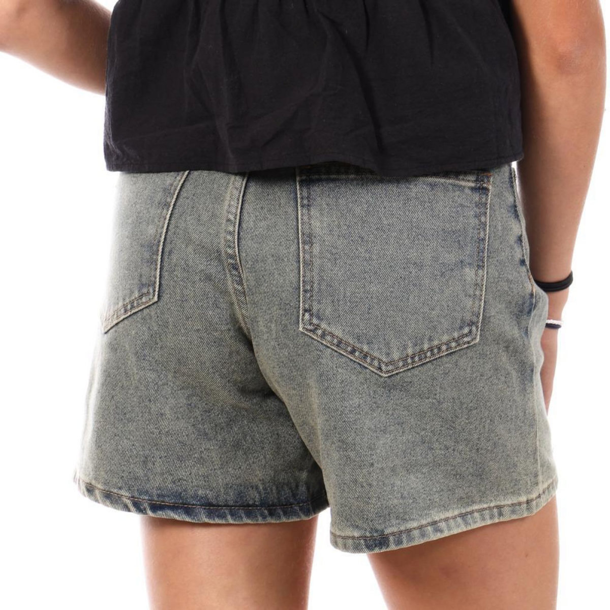 MONDAY PREMIUM Bermuda en Jean  Délaver Femme  onday Premium Bermuda Coupe