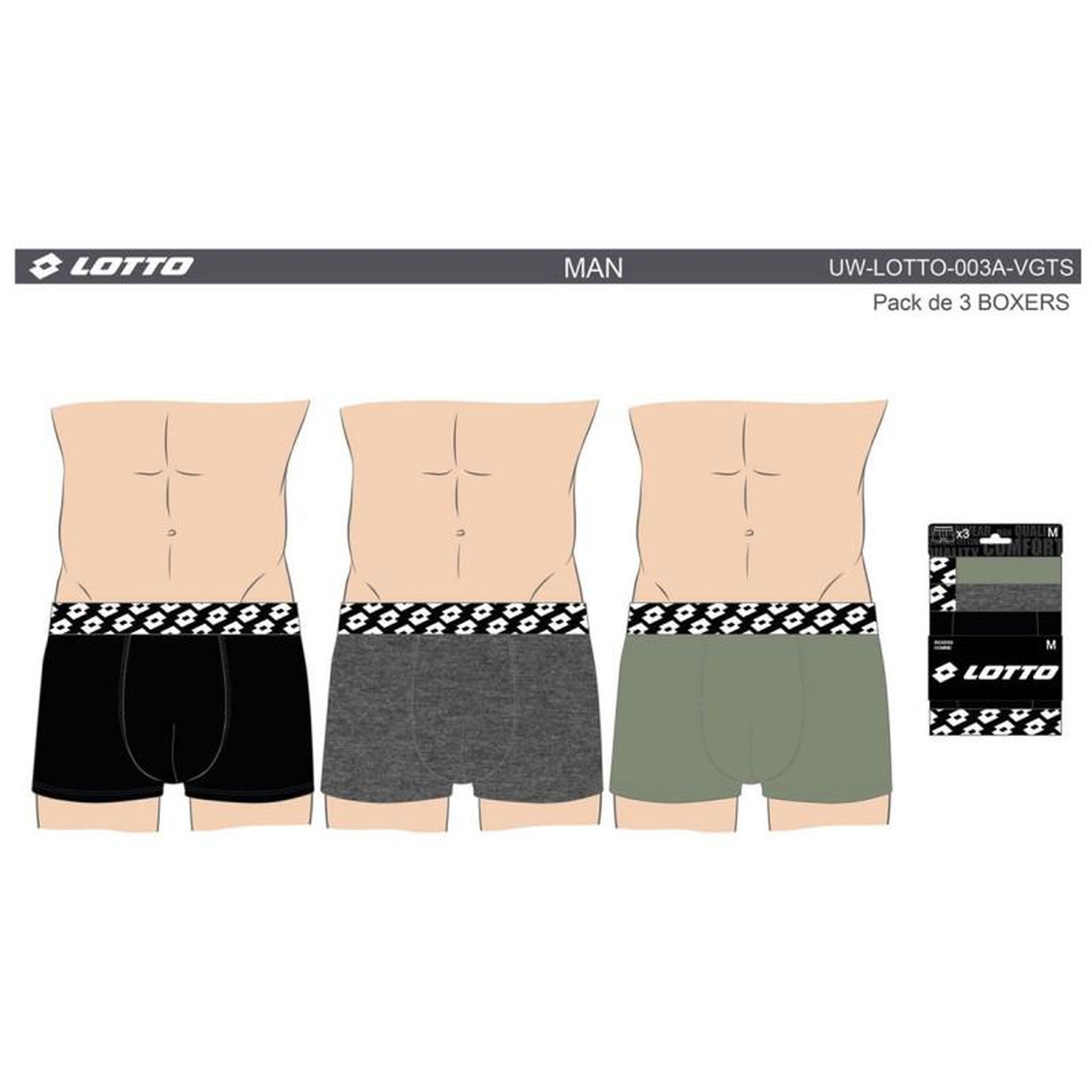 Voir la diapositive 4 : LOTTO Boxer homme LOTTO