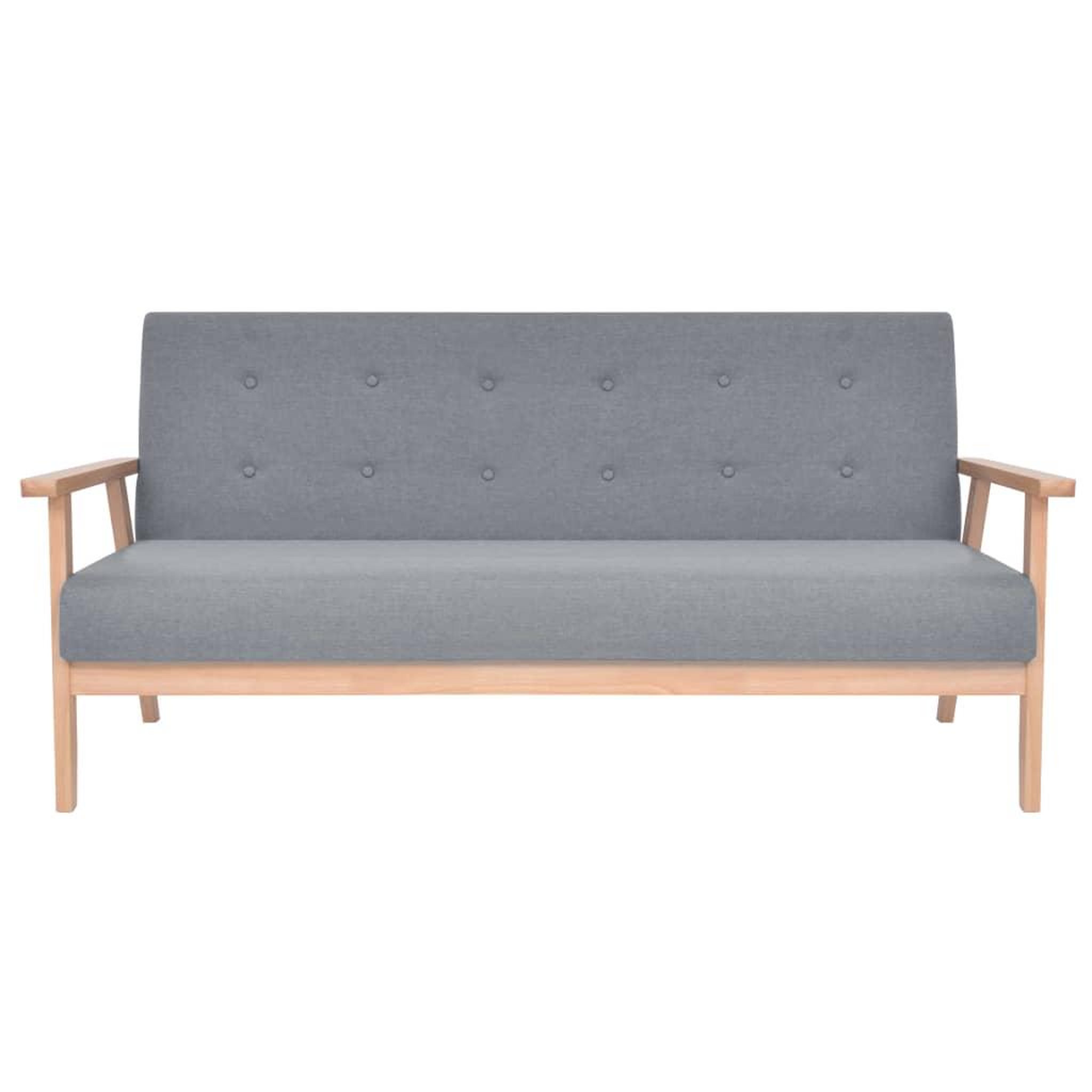 Voir la diapositive 3 : VIDAXL Ensemble de canapes 2 pcs Tissu Gris clair