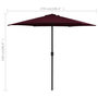 Voir la diapositive 6 : VIDAXL Parasol de jardin et mat en aluminium 270x246 cm rouge bordeaux