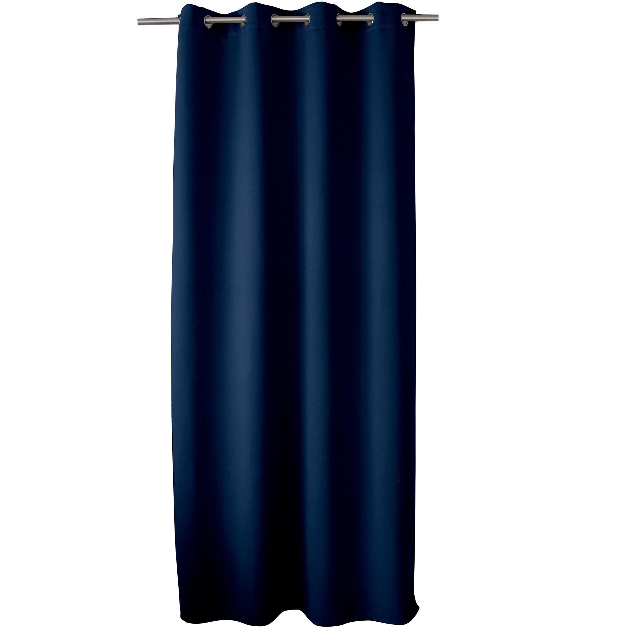 TOILINUX Rideau uni occultant avec oeillets - 140 x 240 cm. Coloris disponibles : Marron, Bleu, Jaune, Blanc, Gris, Rouge, Noir, Rose