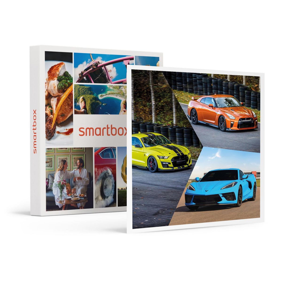 Smartbox Stage de pilotage multivolant : 2 tours en Corvette C8, 2 tours en Ford Mustang et 2 tours en Nissan GTR sur le circuit de Magny-Cours - Coffret Cadeau Sport & Aventure