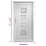 Voir la diapositive 6 : VIDAXL Porte d'entree Blanc 98x208 cm PVC