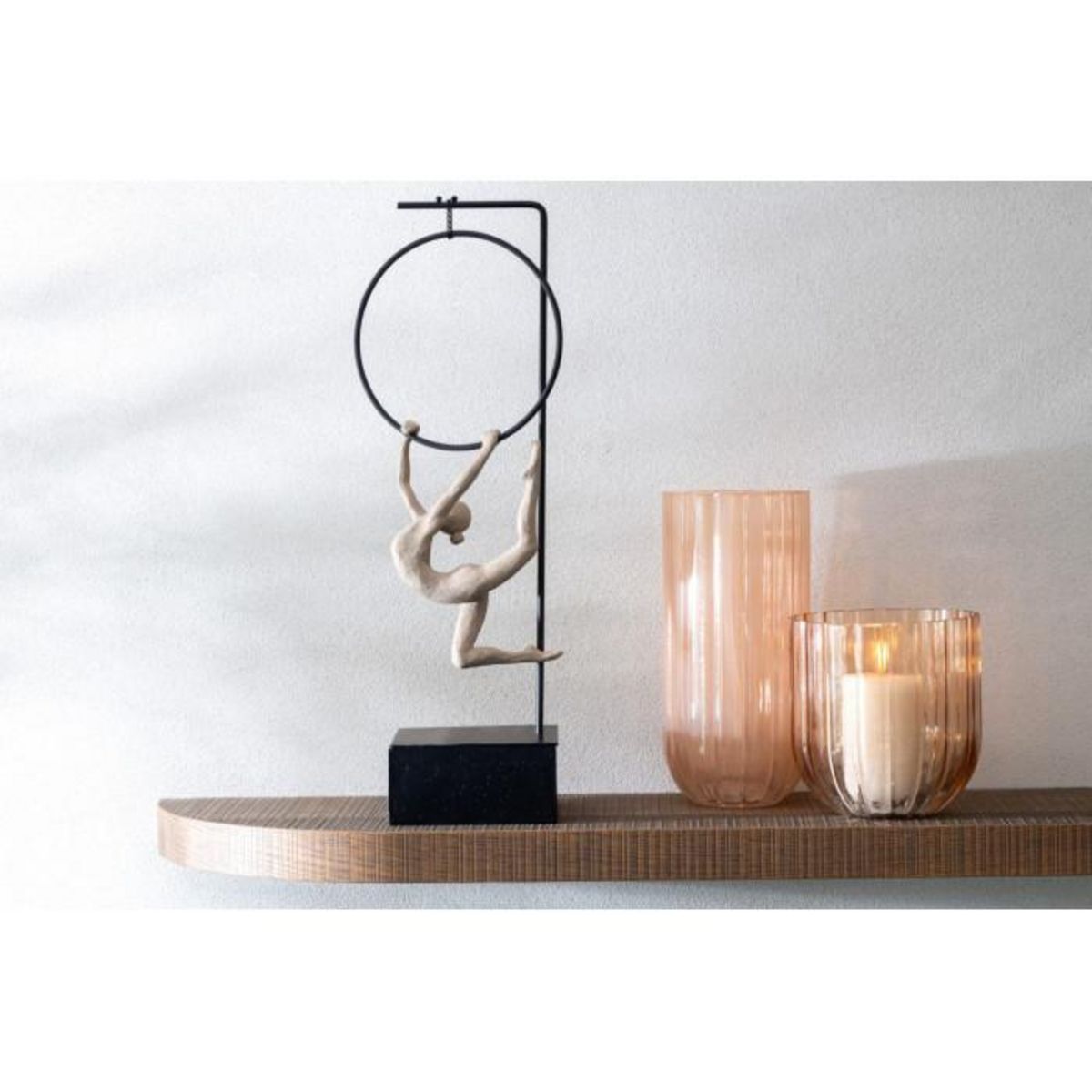 Paris Prix Gymnaste Cerceau sur Socle  Alpha  48cm Beige & Noir