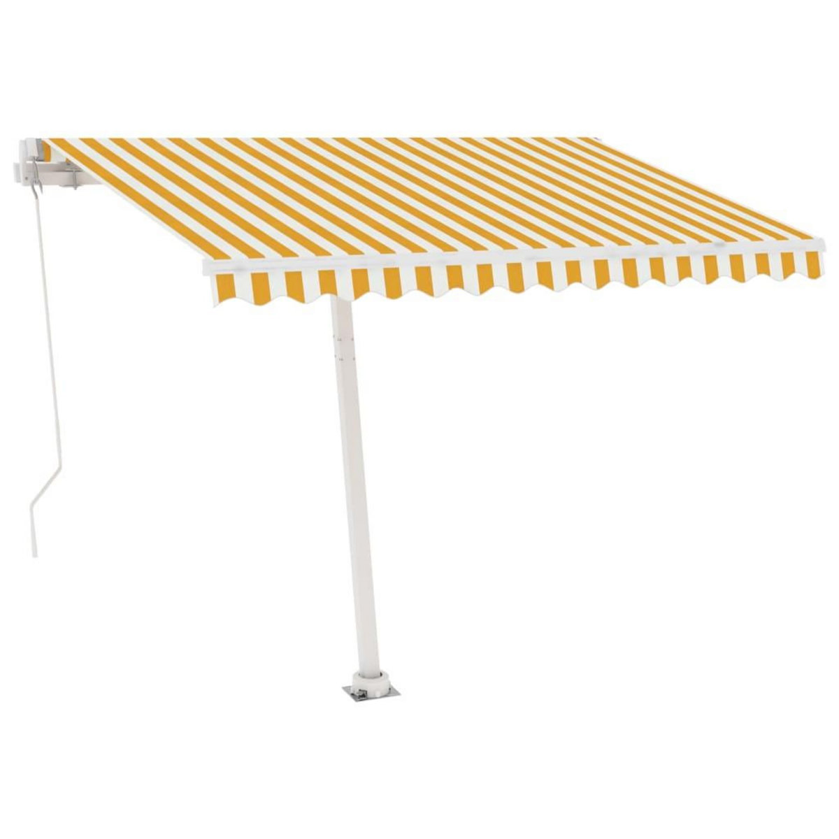 VIDAXL Auvent manuel retractable sur pied 300x250 cm Jaune/Blanc