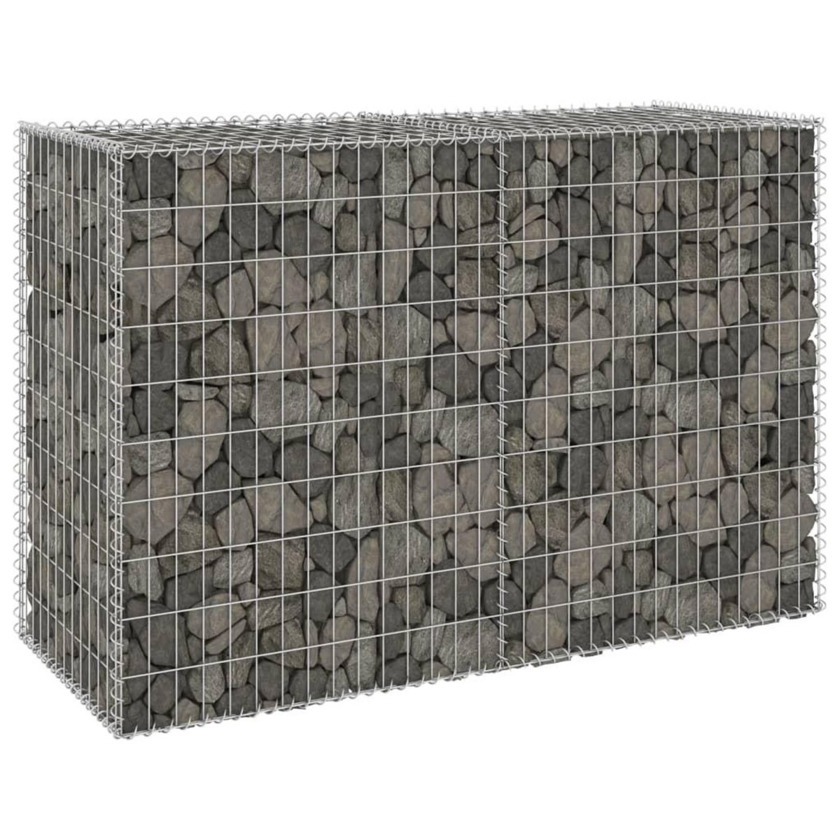 VIDAXL Mur en gabion avec couvercles Acier galvanise 150x60x100 cm