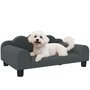 Voir la diapositive 1 : PAWHUT Canapé chien lit pour chien chat design contemporain coquillage dim. 66L x 42l x 28,5H cm gris