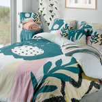 Les Ateliers du Linge Parure de lit emilia. Coloris disponibles : Bleu