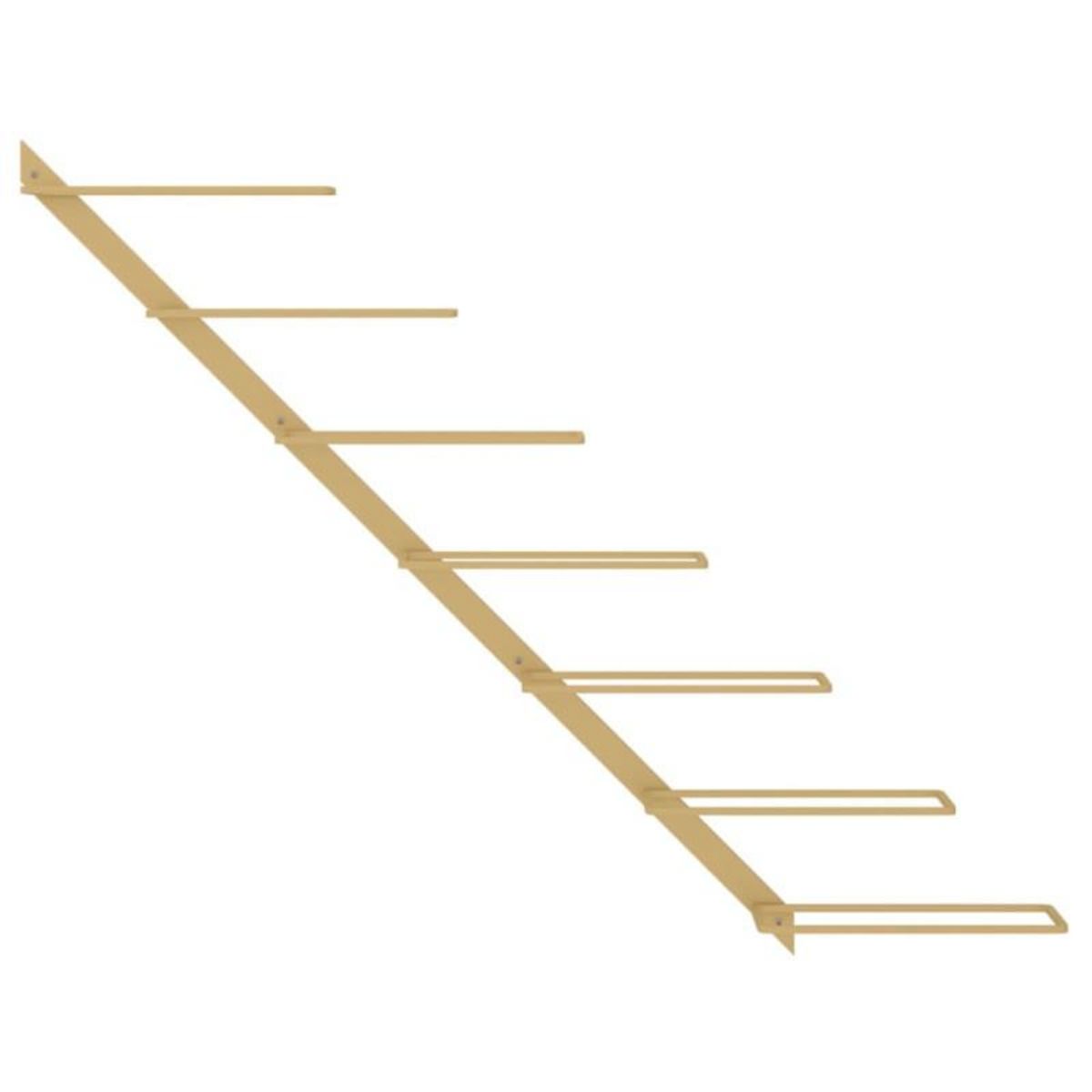 VIDAXL Casier à vin mural pour 7 bouteilles Doré Fer