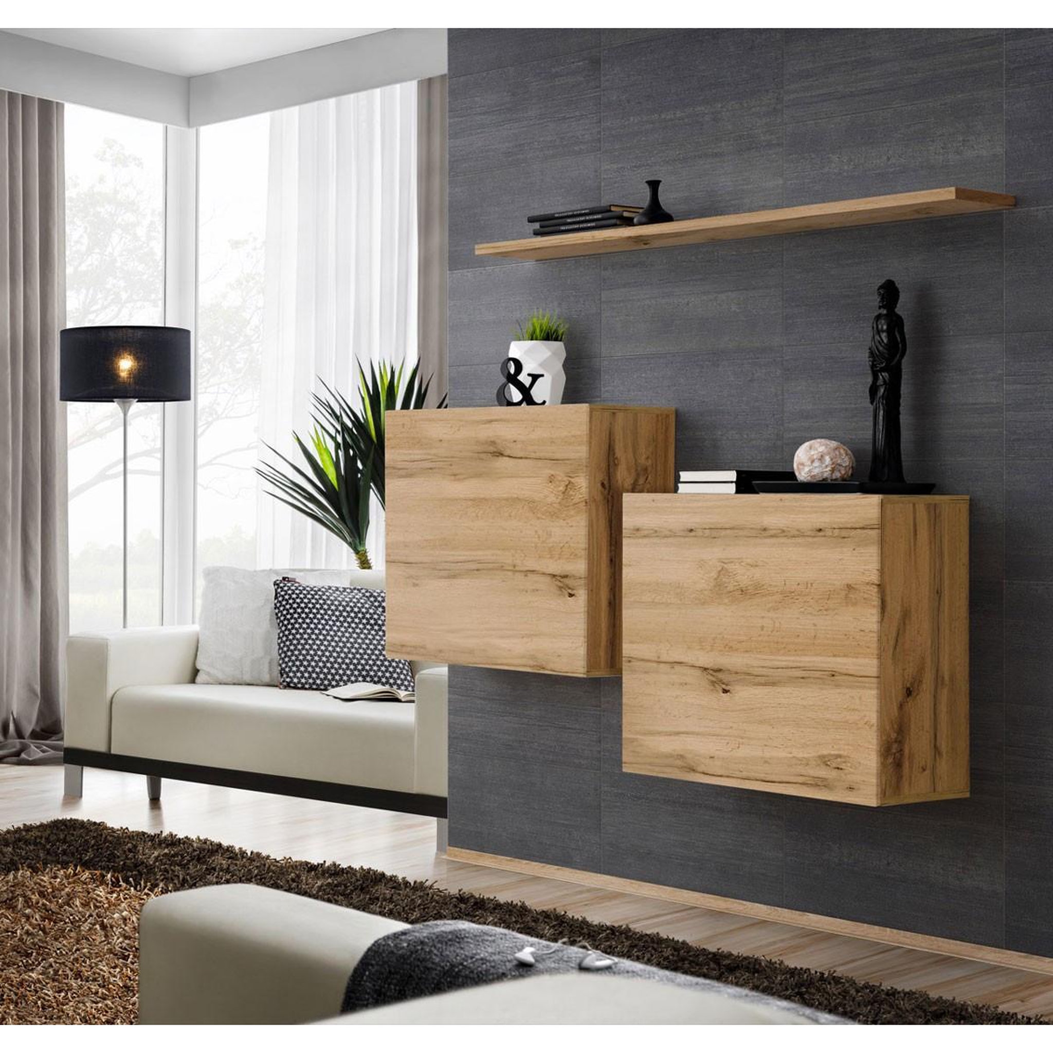Paris Prix Lot de 2 blocs & étagère  switch sbi  130cm naturel
