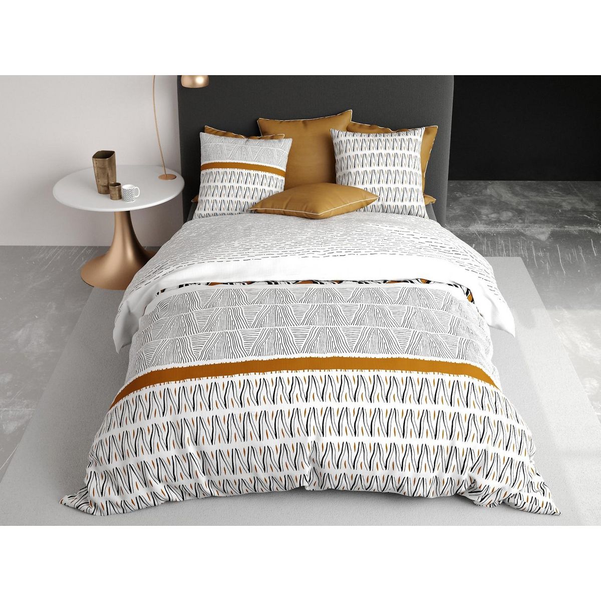 ATELIER DU COTON Parure housse de couette 100%coton 57fils louxor