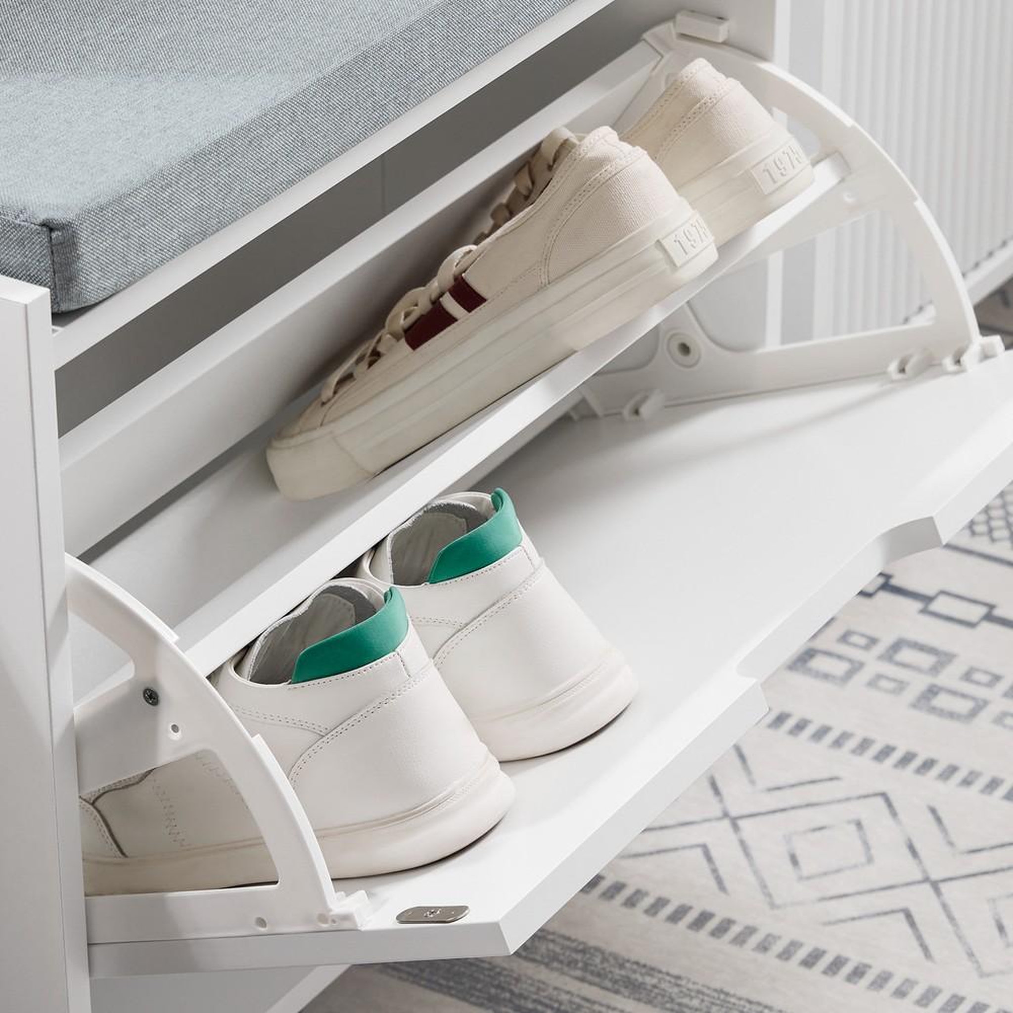 Voir la diapositive 6 : SOBUY SoBuy - Banc de rangement à chaussures avec une porte - Moderne - FSR151-K