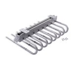 EMUCA SRL Porte-pantalons extractible Keeper pour montage côté droit finition gris métallisé