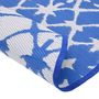 Voir la diapositive 5 : VIDAXL Tapis d'exterieur ARAKIL bleu et blanc Ø200 cm PP