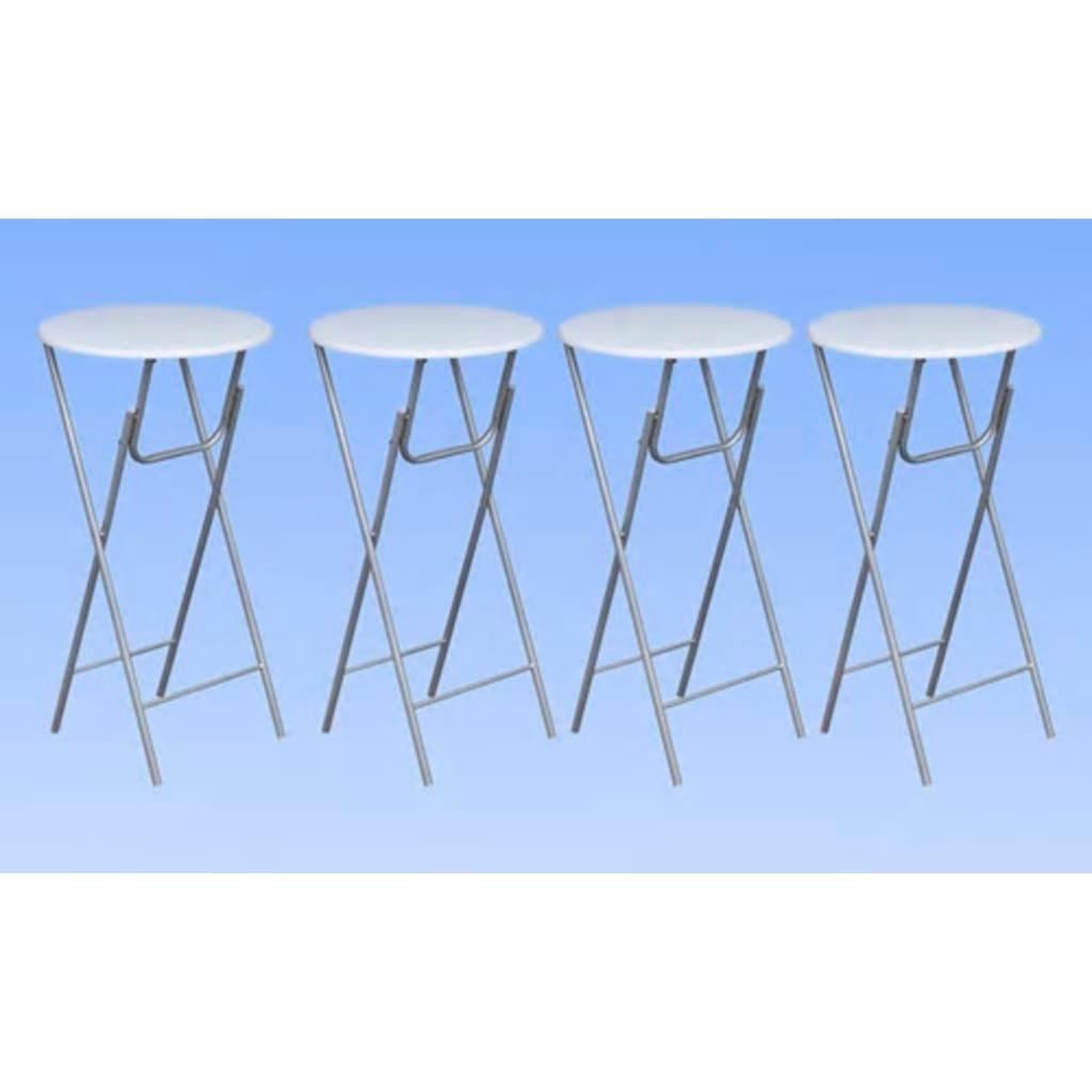 Voir la diapositive 2 : VIDAXL Table de bar 4 pcs avec dessus de table en MDF Blanc
