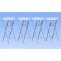 Voir la diapositive 2 : VIDAXL Table de bar 4 pcs avec dessus de table en MDF Blanc