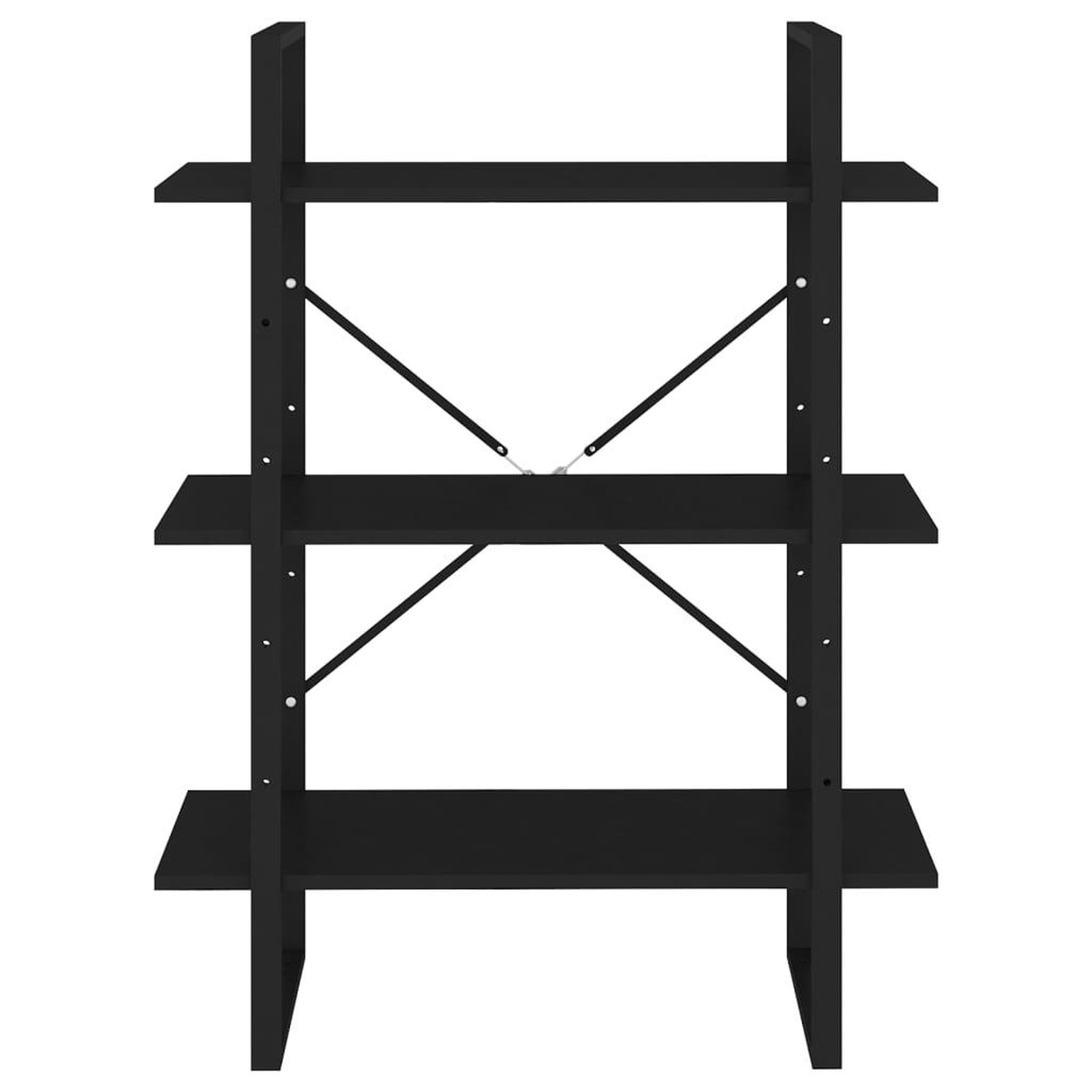 Voir la diapositive 3 : VIDAXL Bibliotheque noir 80x30x105 cm bois d'ingenierie