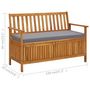 Voir la diapositive 6 : VIDAXL Banc de rangement de jardin 120 cm Bois d'acacia solide