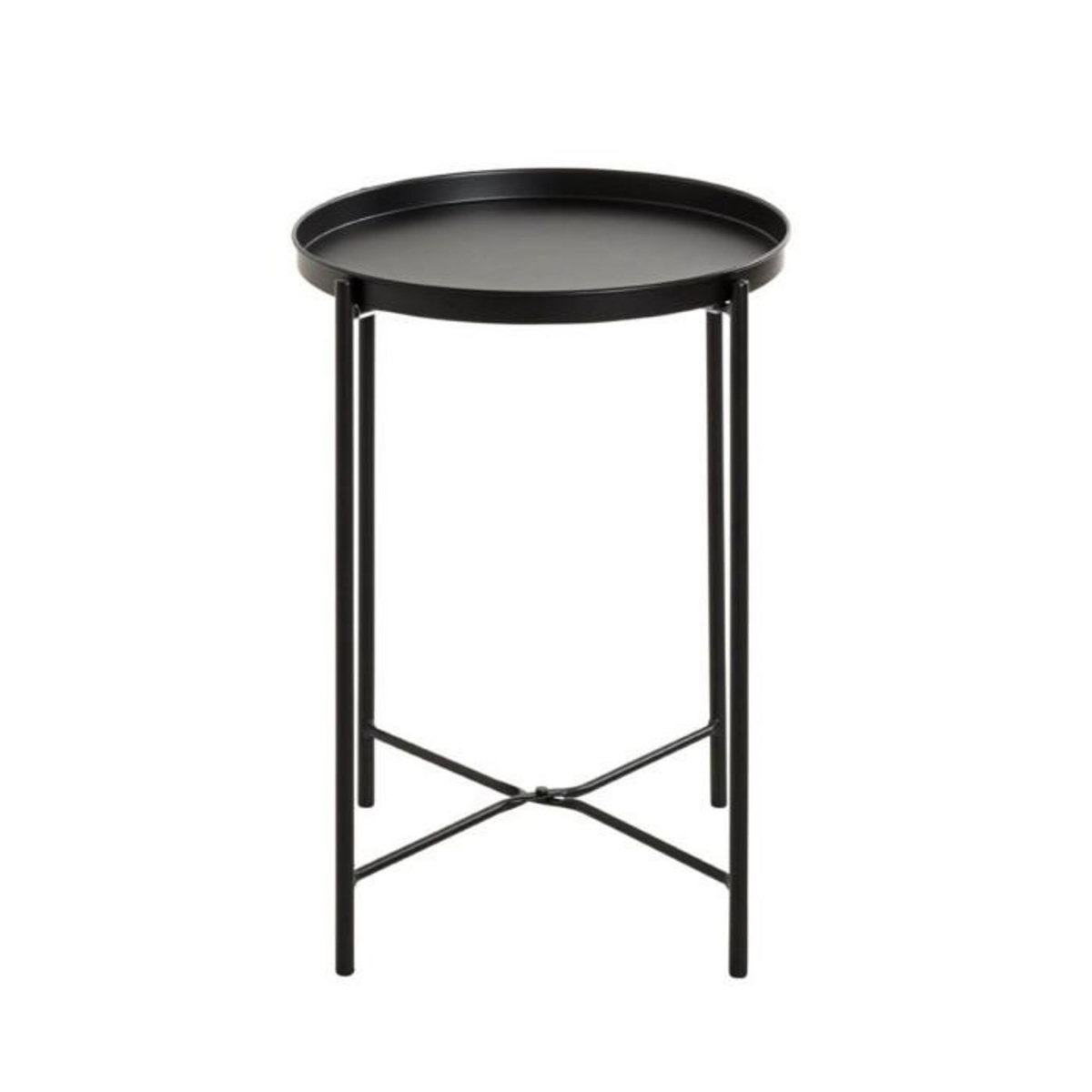 Paris Prix Table d'Appoint Métal  Yann  50cm Noir