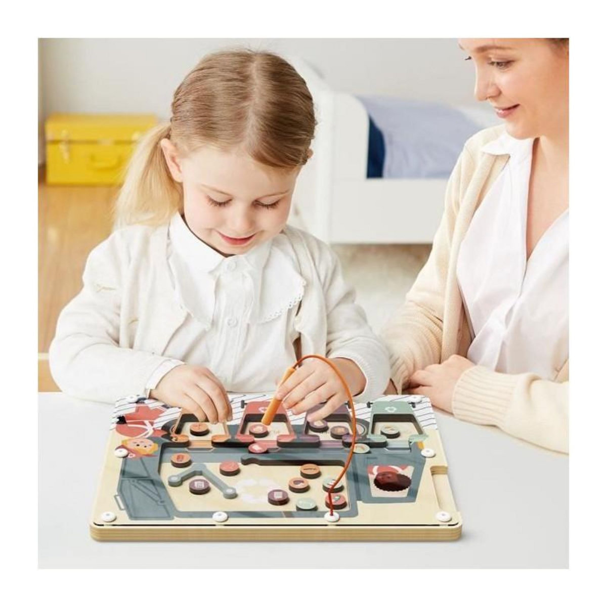 TOPBRIGHT Trieur de Déchets - TOP BRIGHT - Labyrinthe Magnétique - Tri des Déchets - Métal - Papier - Plastique