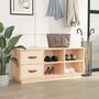 Voir la diapositive 3 : VIDAXL Banc a chaussures 100x34x45 cm Bois de pin massif