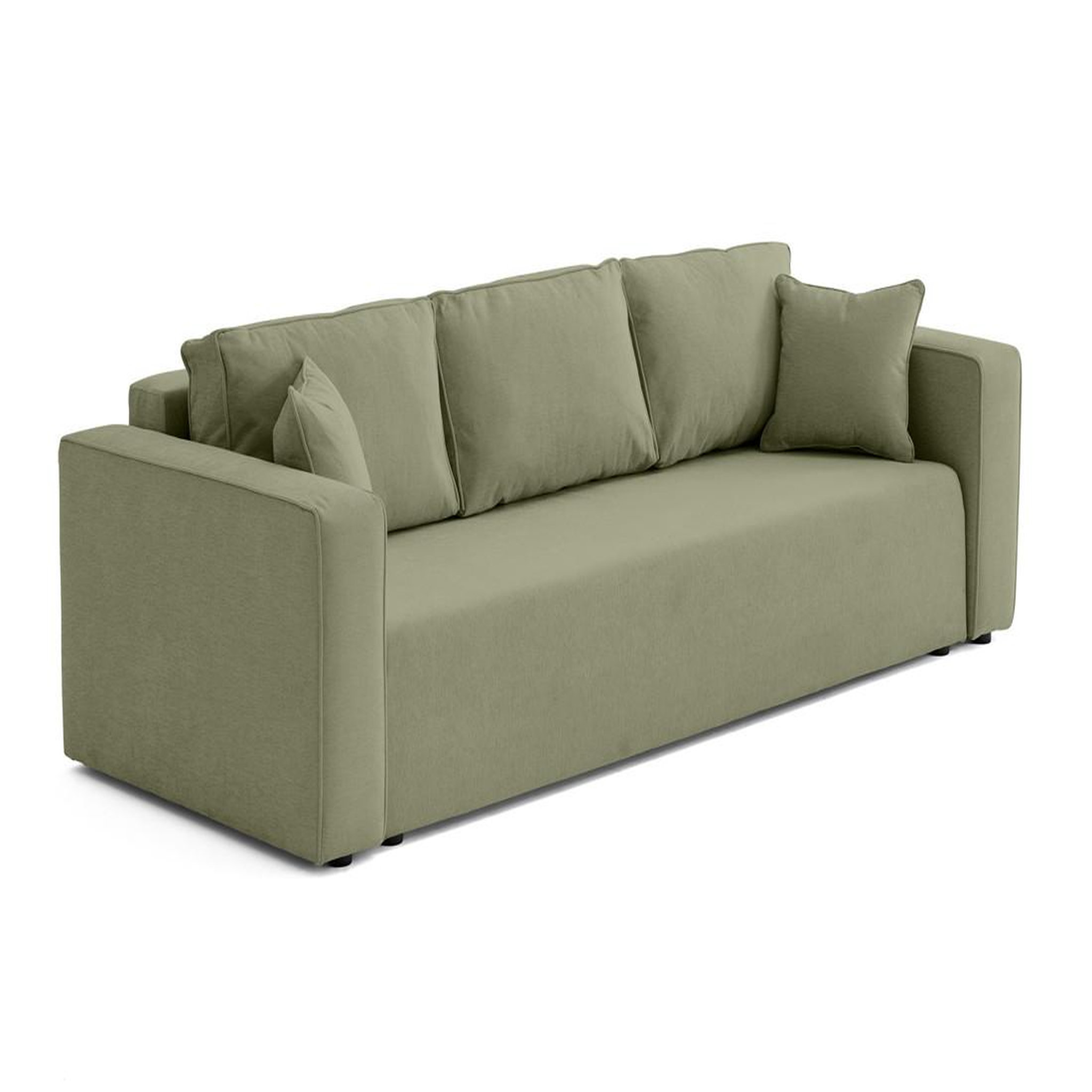 Voir la diapositive 5 : BEST MOBILIER Topaze - canapé 3 places - convertible avec coffre - en tissu