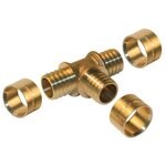CENTRALE BRICO Raccord Té égal à glissement laiton D.12 pour tube en per