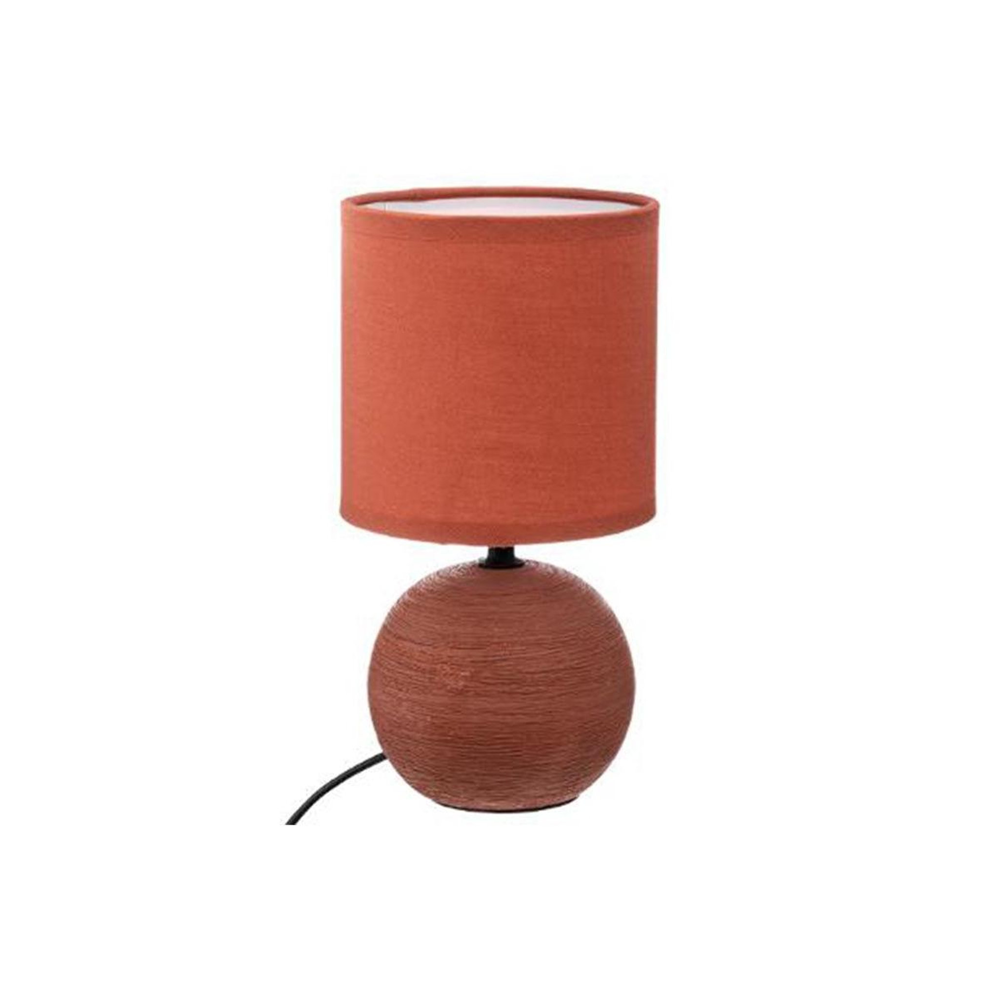 ATMOSPHERA Lampe à poser céramique  boule  25cm terracotta