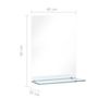 Voir la diapositive 6 : VIDAXL Miroir mural avec etagere 40x60 cm Verre trempe