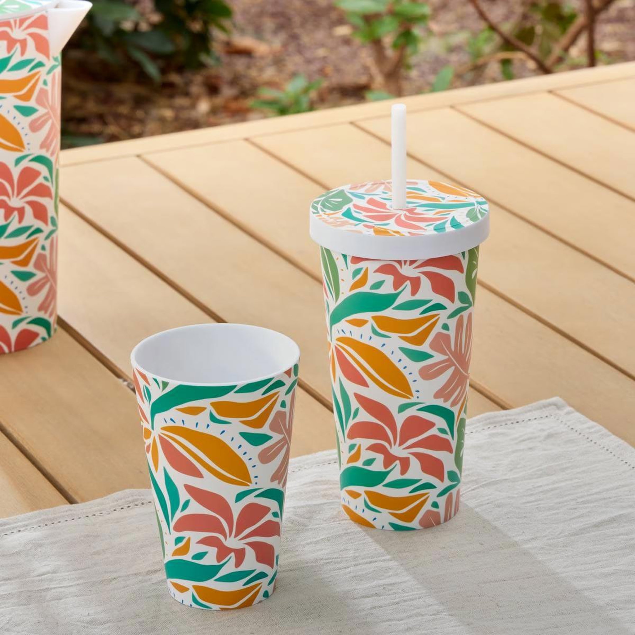Voir la diapositive 3 : FIVE Mug réutilisable avec paille  eden  55cl multicolore