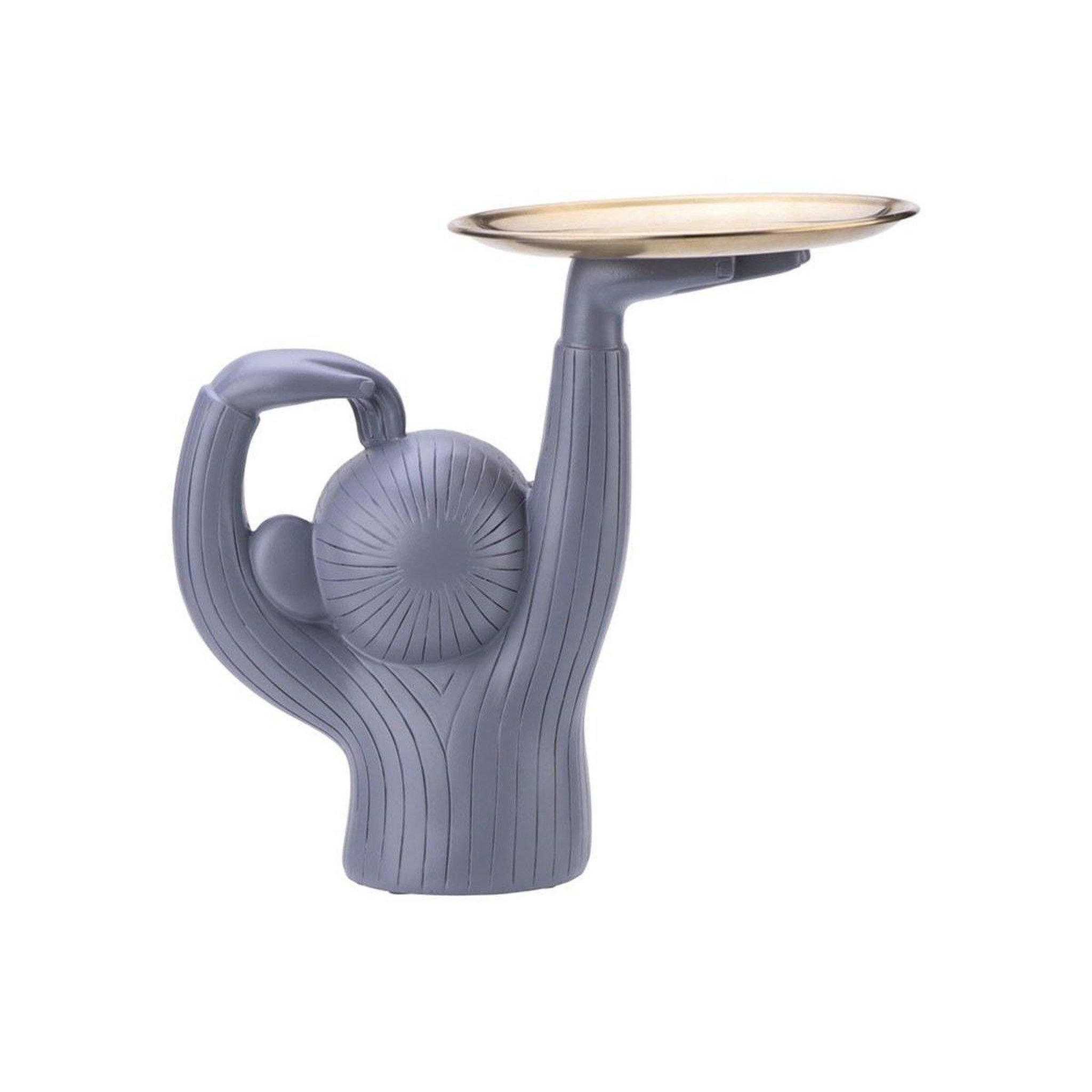 Voir la diapositive 2 : 1001JOUETS Statuette en résine en forme de singe avec plateau - Objet décoratif moderne et pratique - Grise