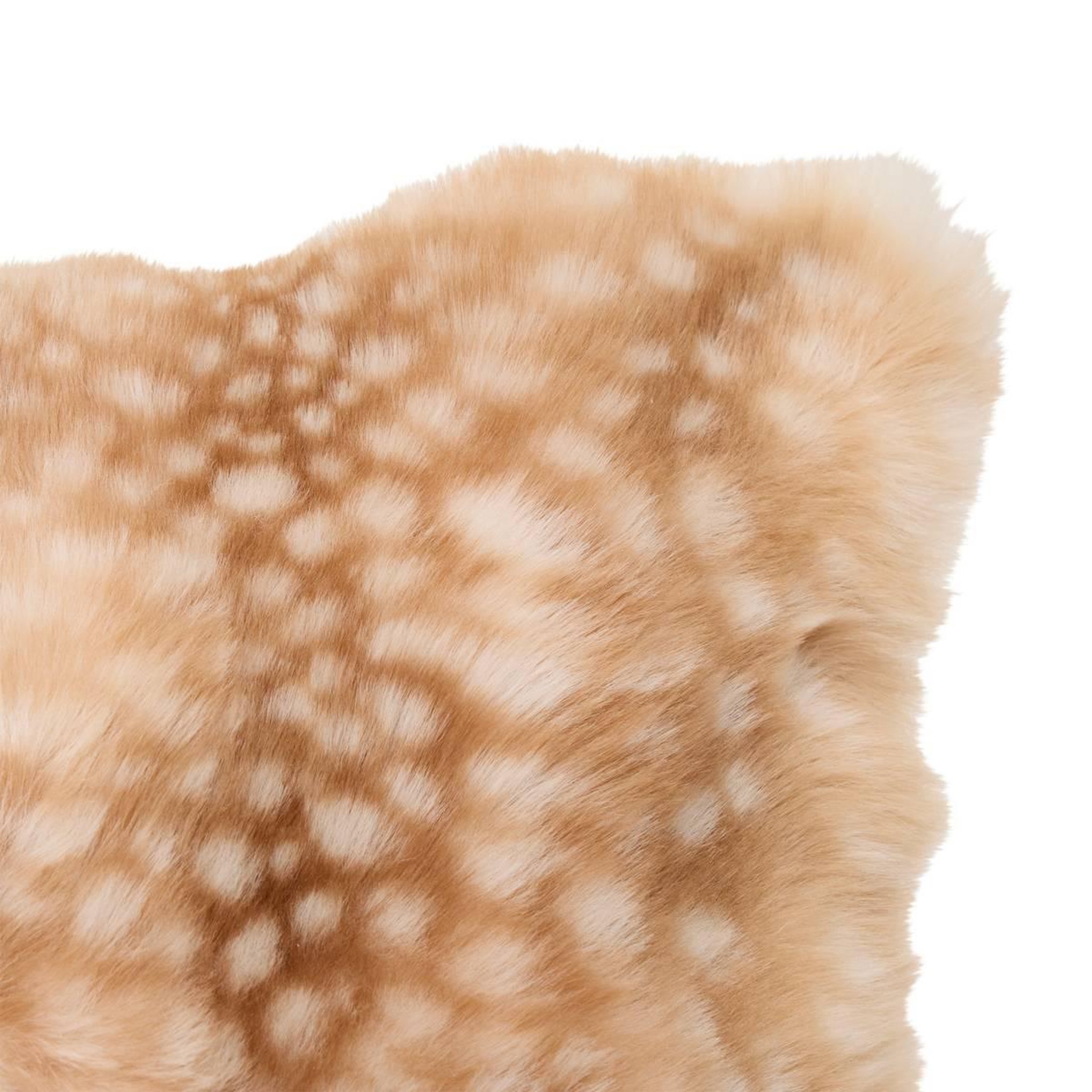Voir la diapositive 2 : ATMOSPHERA Coussin Imitation Fourrure 3D  Zephy  50x80cm Caramel