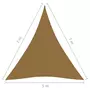 VIDAXL Voile d'ombrage 160 g/m^2 Taupe 5x7x7 m PEHD