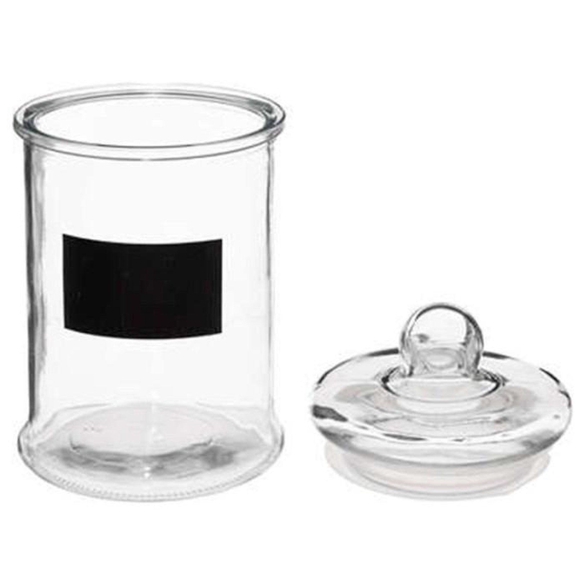 Voir la diapositive 2 : FIVE Bocal en verre  ardoise  1,2l transparent