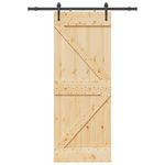 VIDAXL Porte coulissante et kit de quincaillerie 80x210 cm pin massif