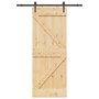 Voir la diapositive 1 : VIDAXL Porte coulissante et kit de quincaillerie 80x210 cm pin massif